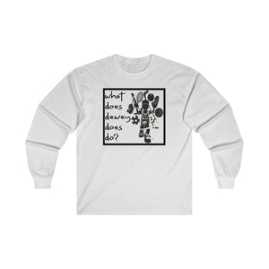 what does dewey does do? ultra cotton long sleeve tee
