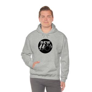 dew110 logo black print - unisex heavy blend™ hooded sweatshirt