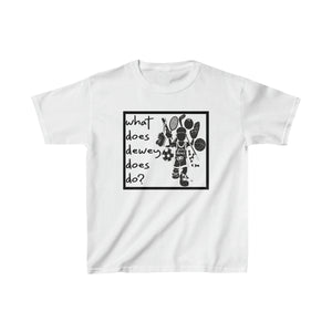 what does dewey does do? - kids heavy cotton™ tee
