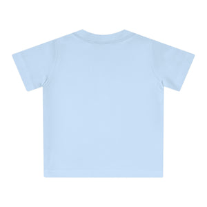 dewey does all sport logo baby t-shirt - blue print
