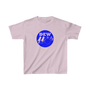 dew110% logo - kids heavy cotton™ tee with blue print