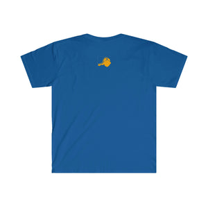 multicolor all sports logo unisex softstyle t-shirt pastel light blue print