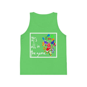 it's all in the game - kid's jersey tank top neon green / l