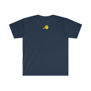 dew110% logo unisex softstyle t-shirt gold print