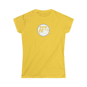 women's softstyle dew110 silver and white logo tee