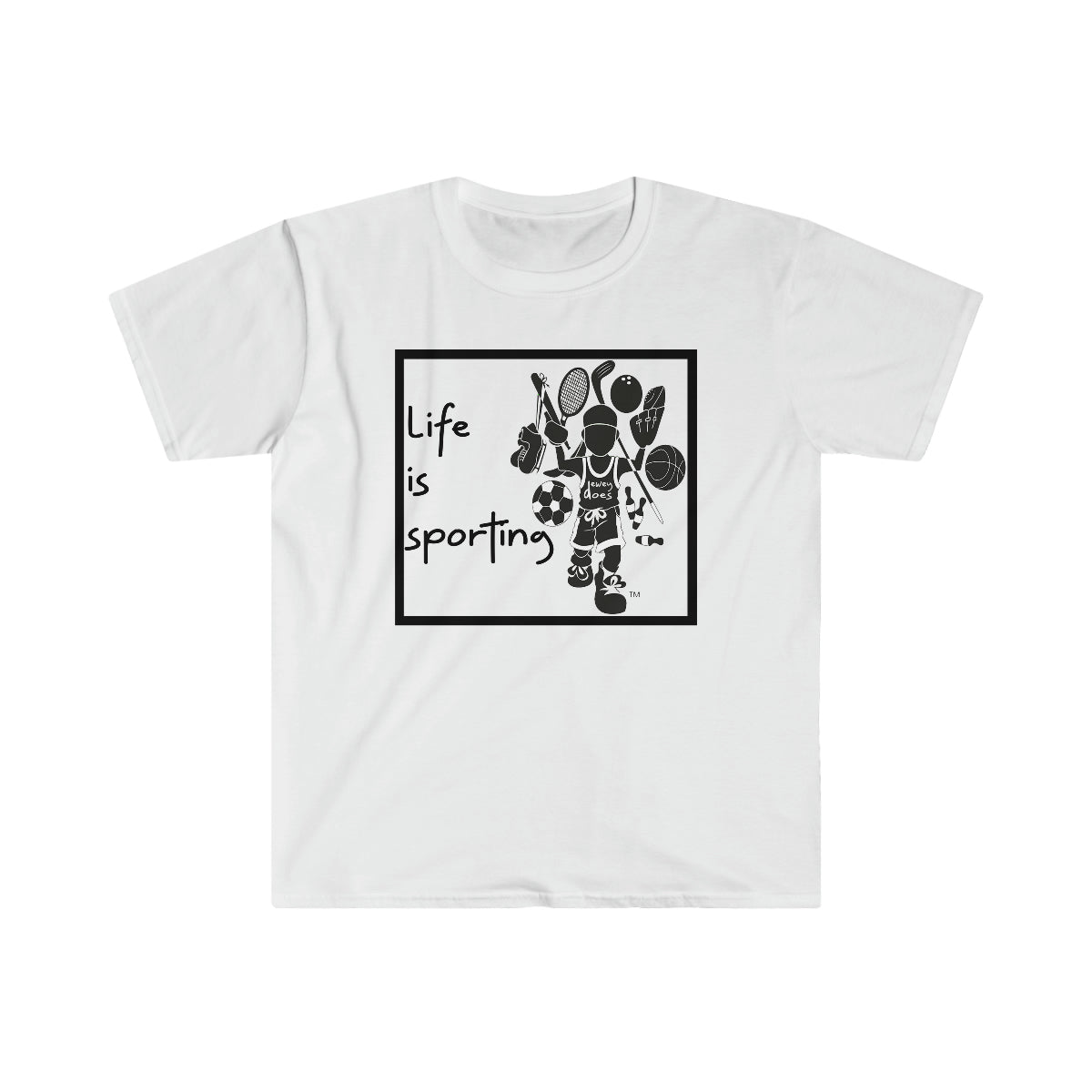 life is sporting logo unisex softstyle t-shirt