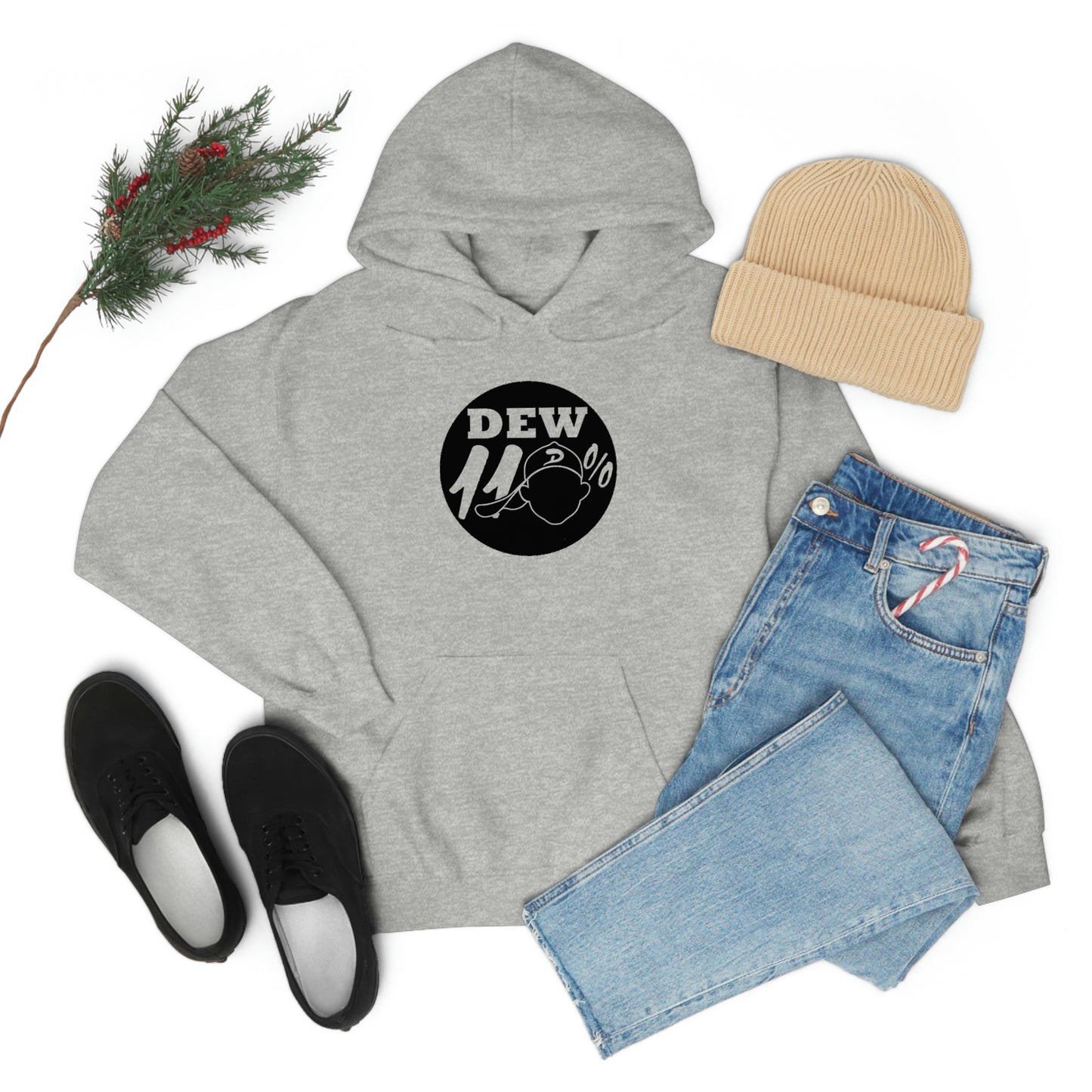 dew110 logo black print - unisex heavy blend™ hooded sweatshirt