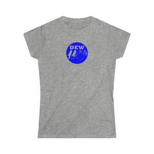 women's softstyle dew110 blue print logo tee