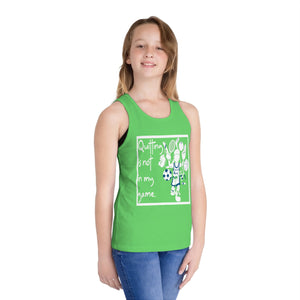 quitting is not in my game - kid's jersey tank top