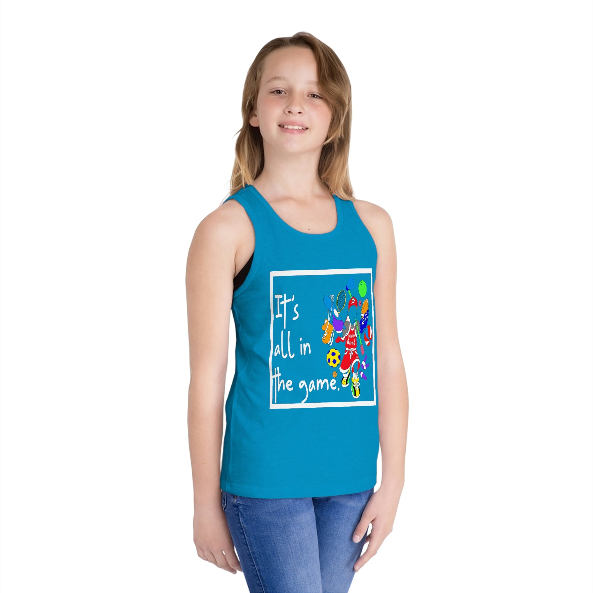 it's all in the game - kid's jersey tank top