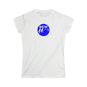 women's softstyle dew110 blue print logo tee