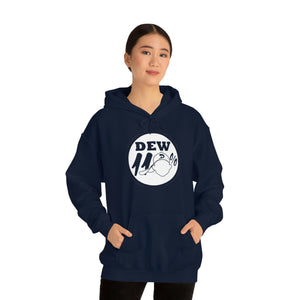 dew110 logo white print - unisex heavy blend™ hooded sweatshirt