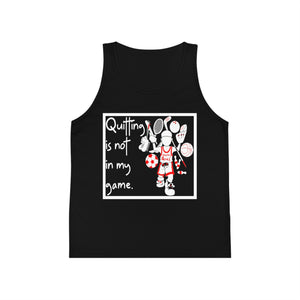 quitting is not in my game - kid's jersey tank top