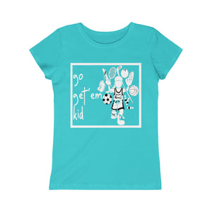 go get'em kid girls princess tee