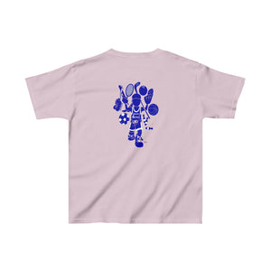 dew110% logo - kids heavy cotton™ tee with blue print