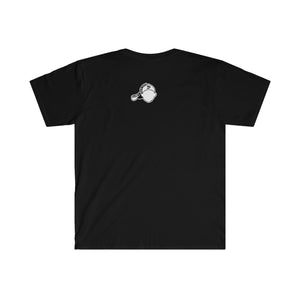 dew110 game face dewey does emoji logo unisex softstyle t-shirt
