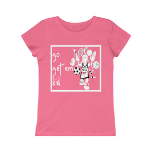 go get'em kid girls princess tee