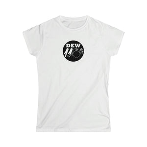 women's softstyle dew110 black print logo tee