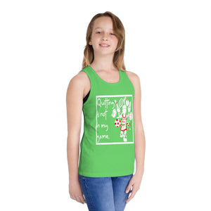 quitting is not in my game - kid's jersey tank top