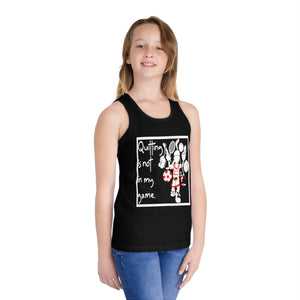 quitting is not in my game - kid's jersey tank top